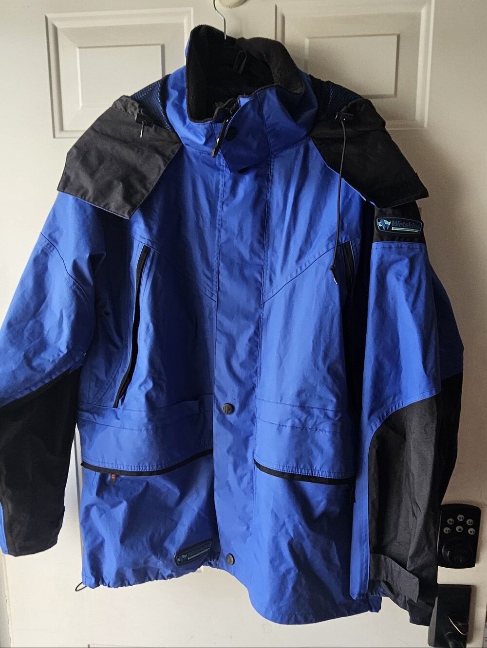 Wetskins Royal Blue and Black Men's Raincoat with Hood
